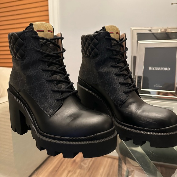 Gucci Combat Boots sz 40/9 Worn Once - Picture 1 of 5
